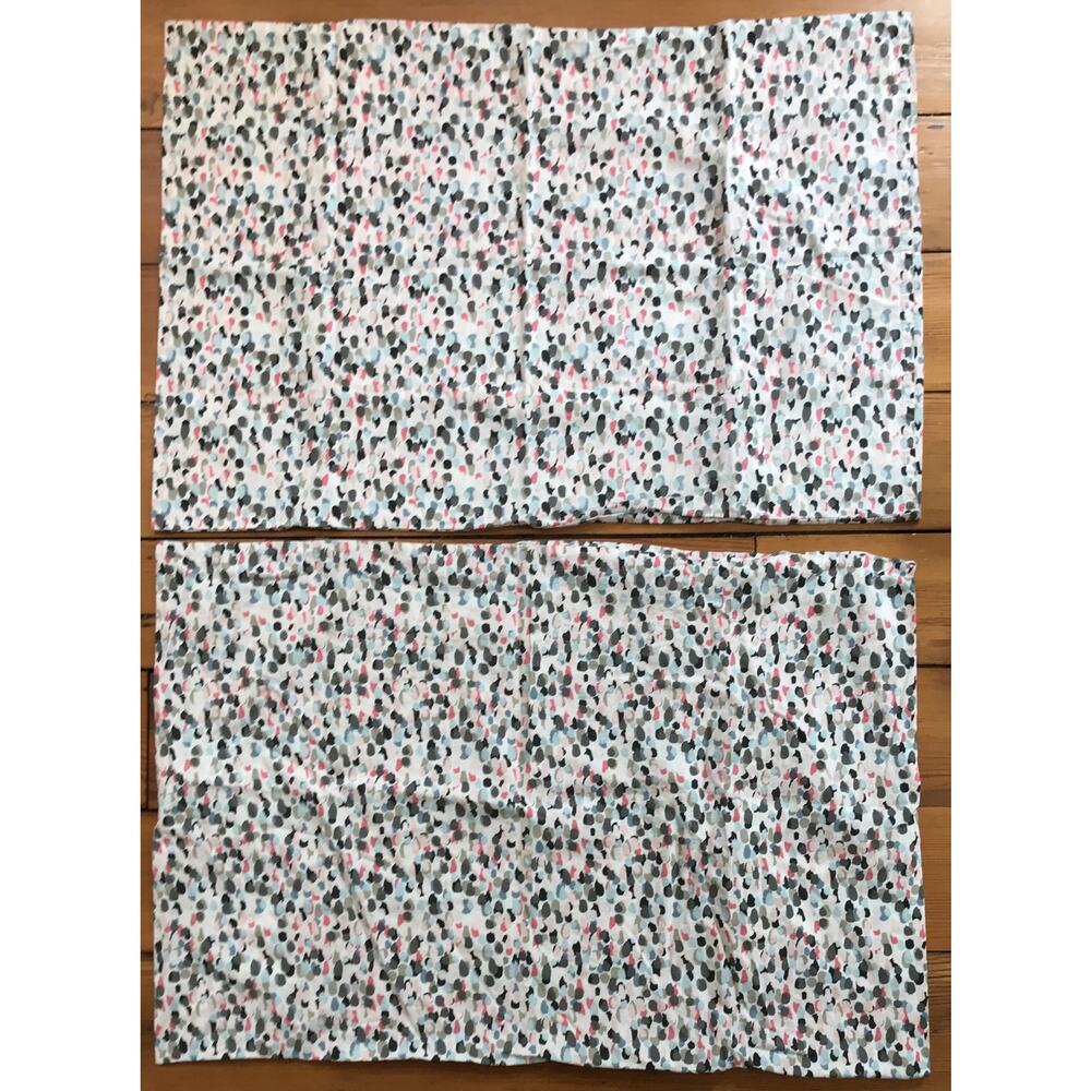 Set Pair 2 IKEA Smastarr Multicolor Pastel Queen Standard Pillow Cases Covers